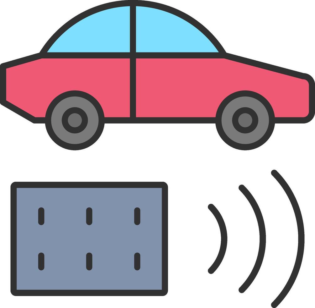Remote Vehicle Line Filled Light Icon vector