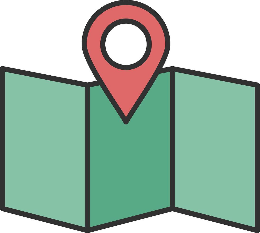 Site Map Line Filled Light Icon vector