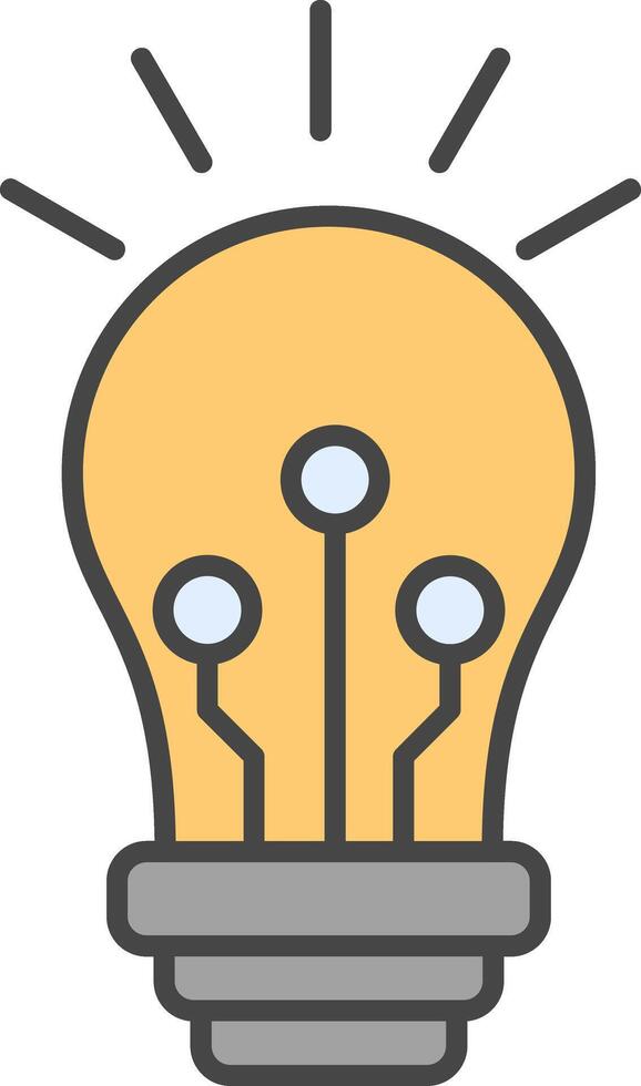 Inspiration Line Filled Light Icon vector