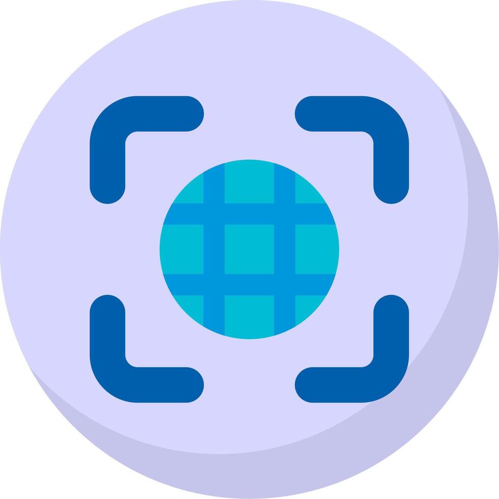 Show grid Glyph Flat Bubble Icon vector