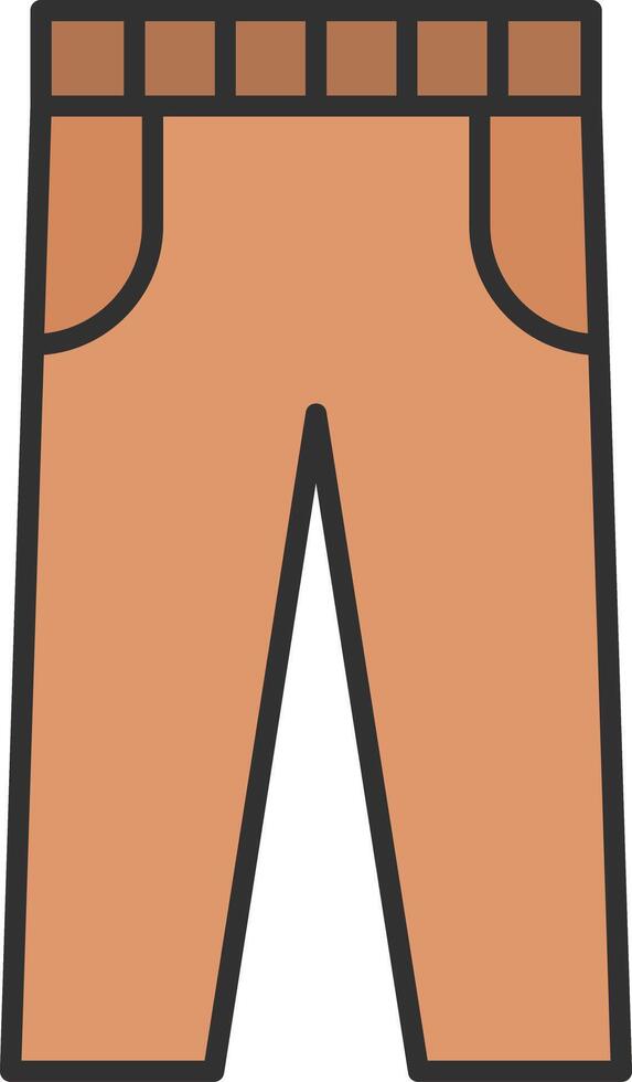Trousers Line Filled Light Icon vector