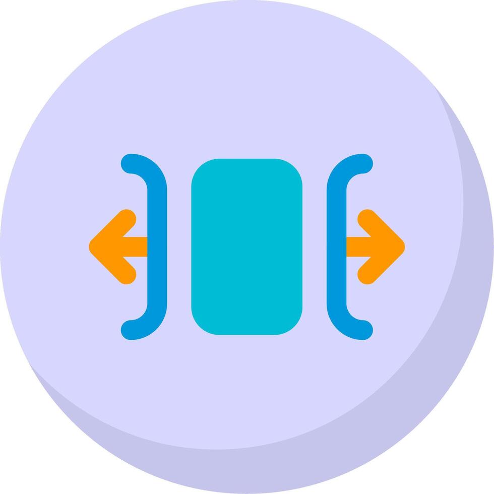 Carousel horizontal Glyph Flat Bubble Icon vector