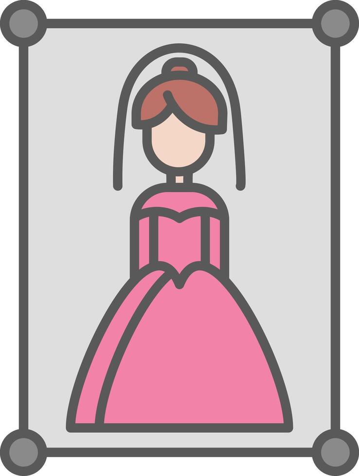 Wedding Photography Line Filled Light Icon vector