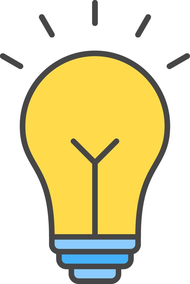 Idea Line Filled Light Icon vector