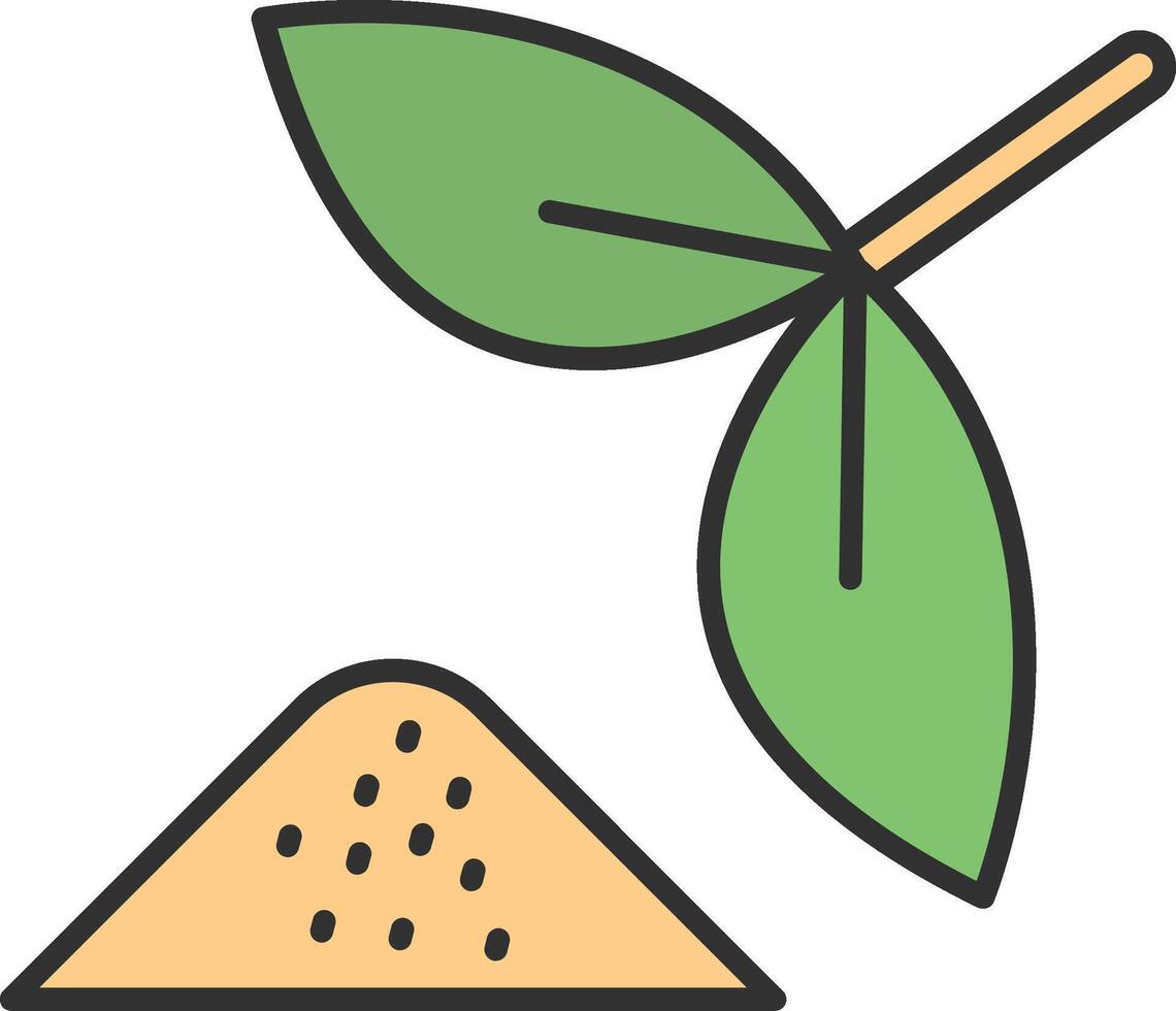 Herbal Line Filled Light Icon vector