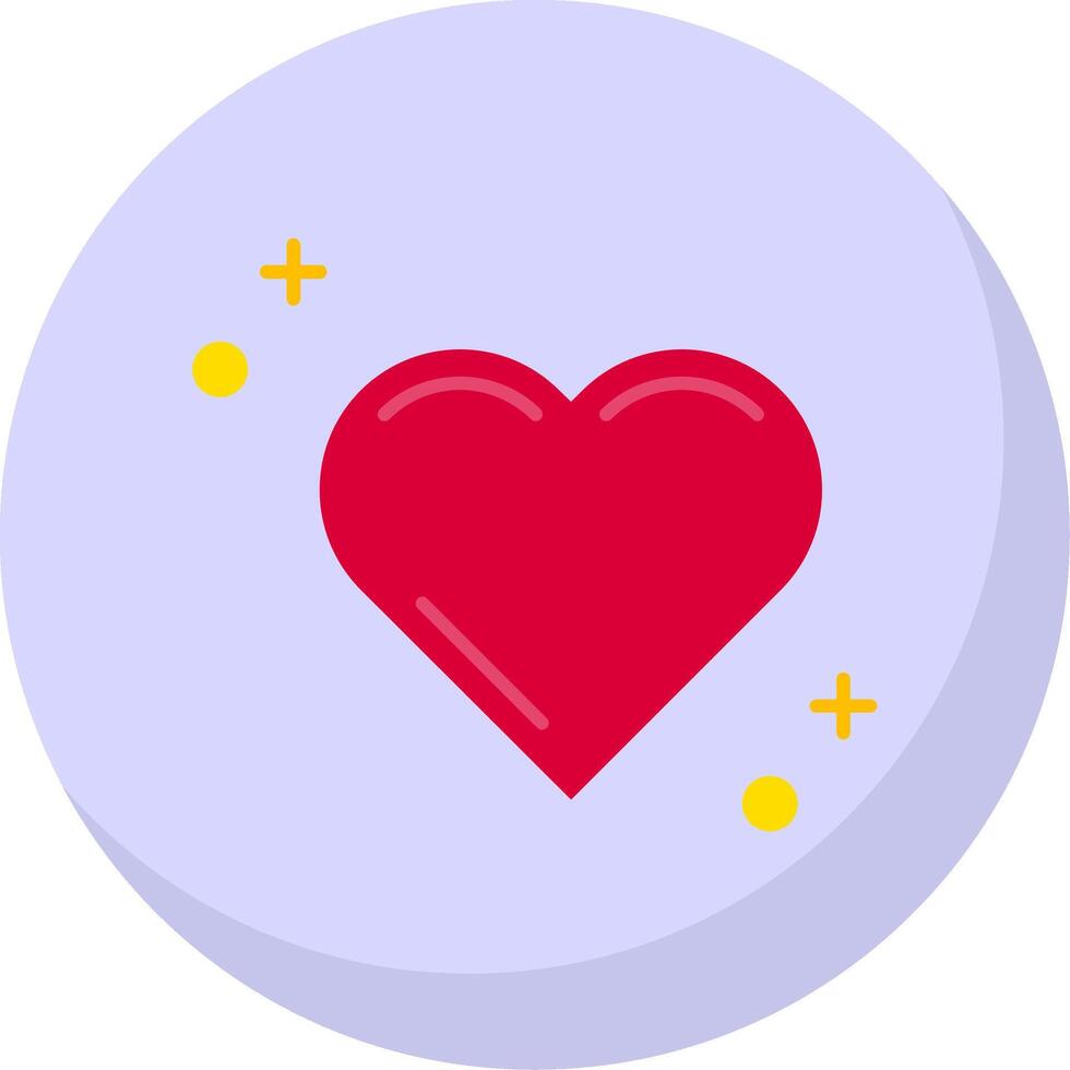 Hearts Glyph Flat Bubble Icon vector