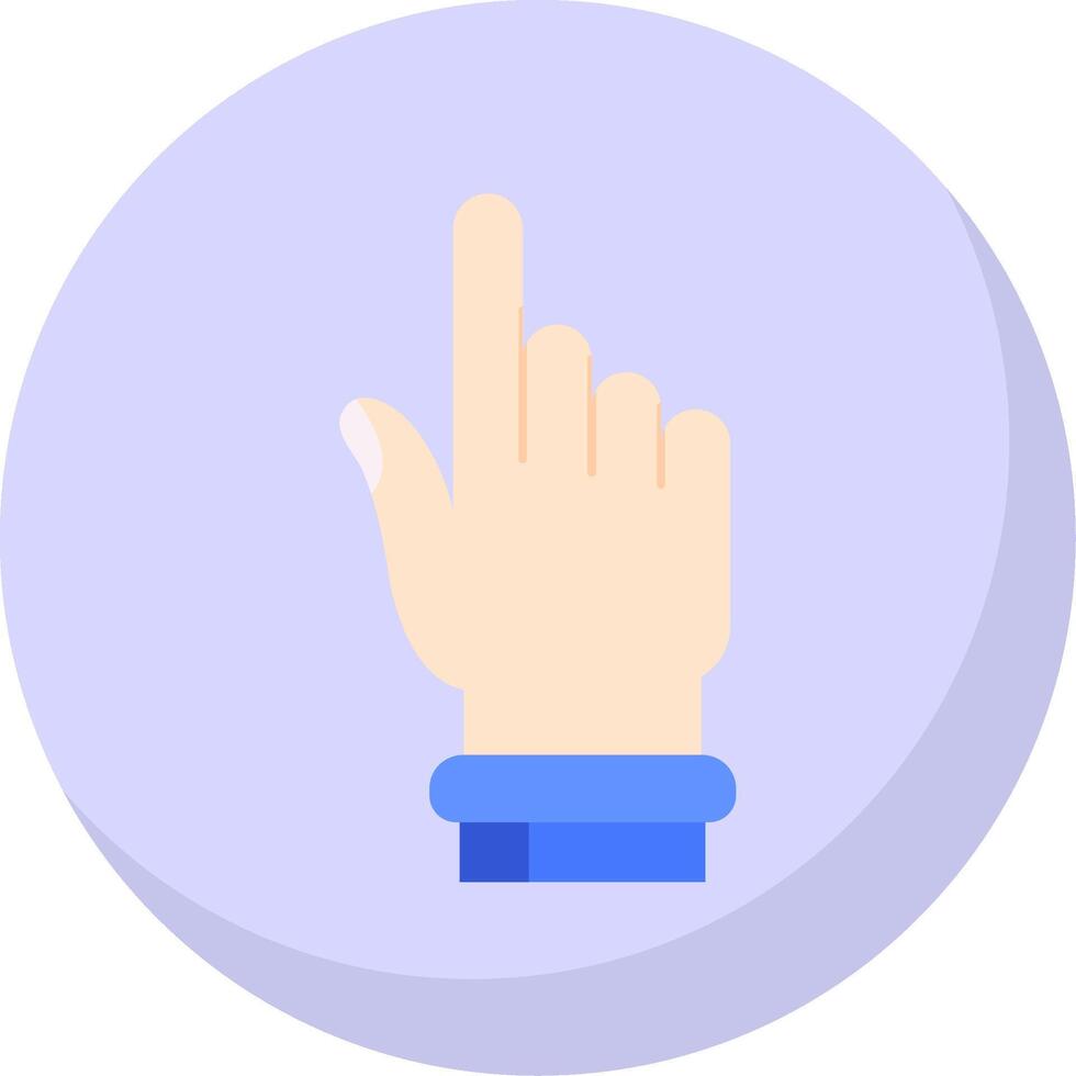 Hand click Glyph Flat Bubble Icon vector