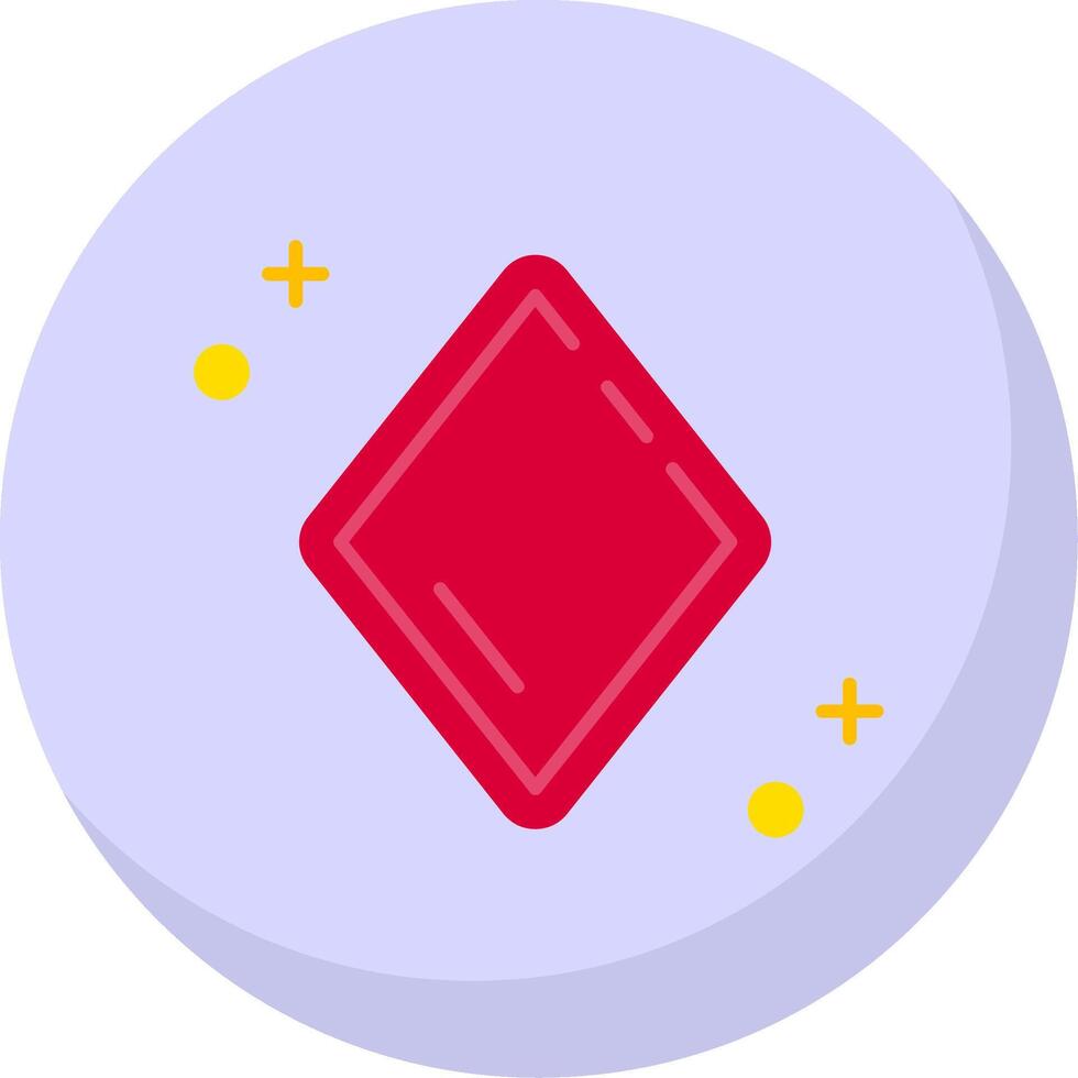 Diamonds Glyph Flat Bubble Icon vector