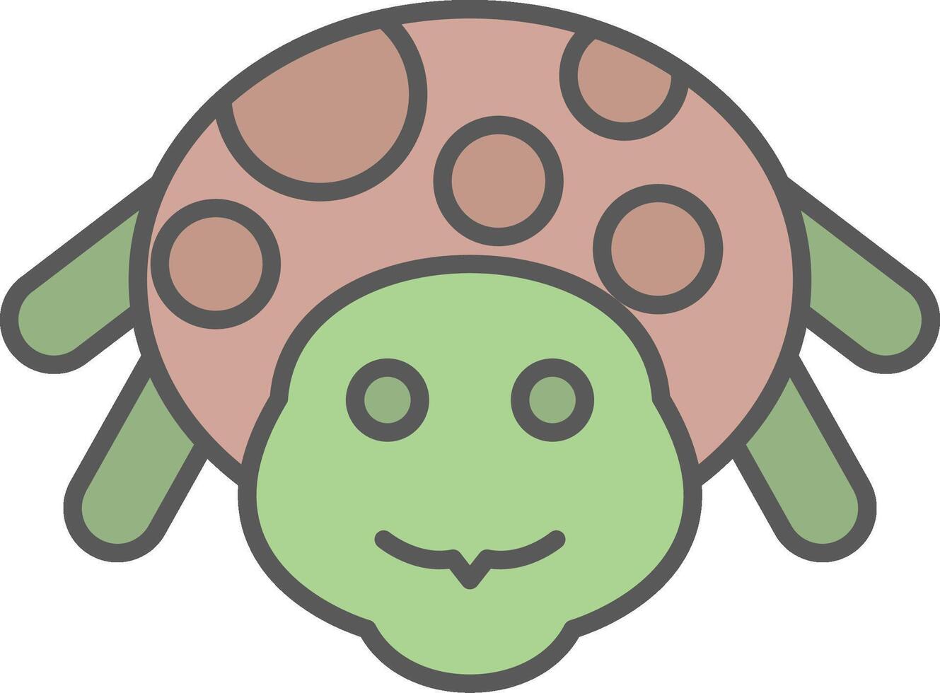 Turtle Line Filled Light Icon vector