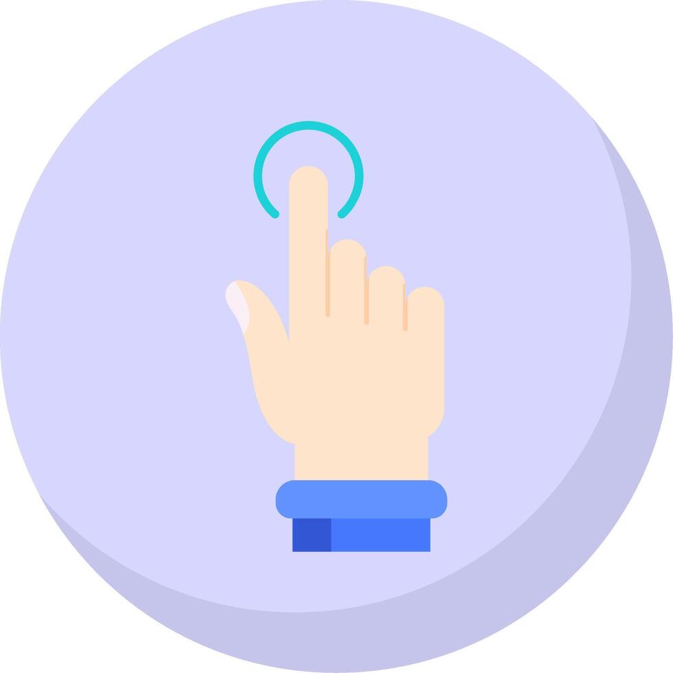 Tap Glyph Flat Bubble Icon vector