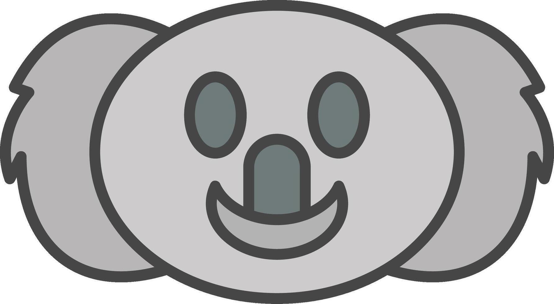 Koala Line Filled Light Icon vector