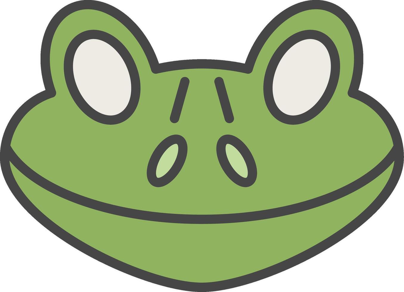 Frog Line Filled Light Icon vector