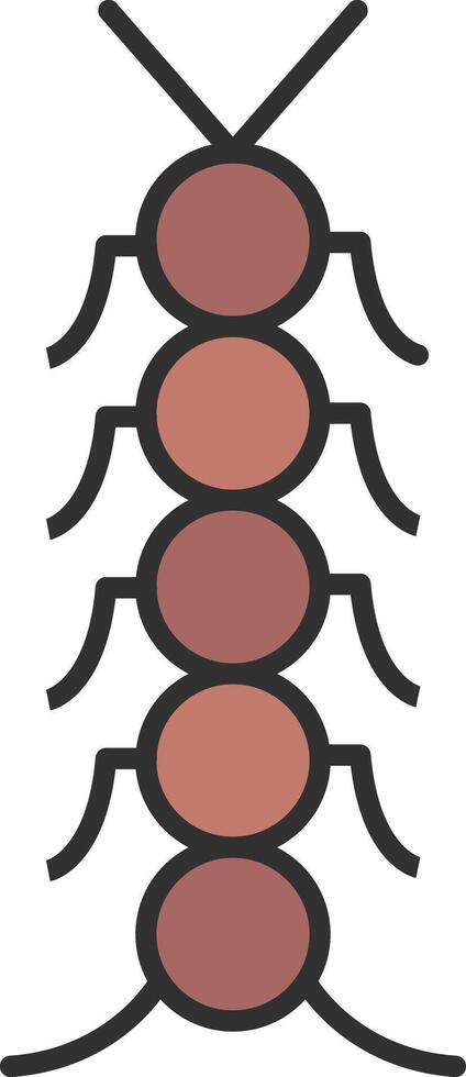 Insect Line Filled Light Icon vector