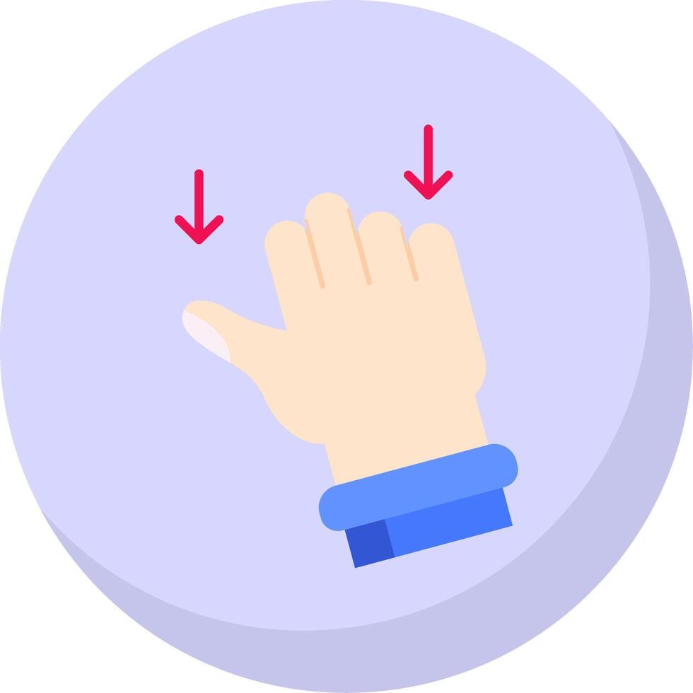 Drag Glyph Flat Bubble Icon vector