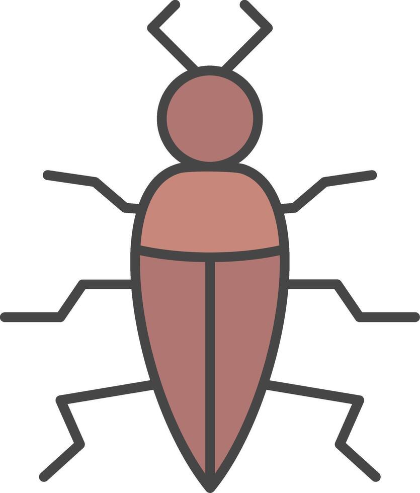 Insect Line Filled Light Icon vector