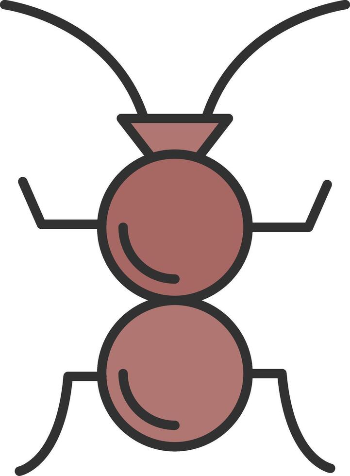 Formicidae Line Filled Light Icon vector