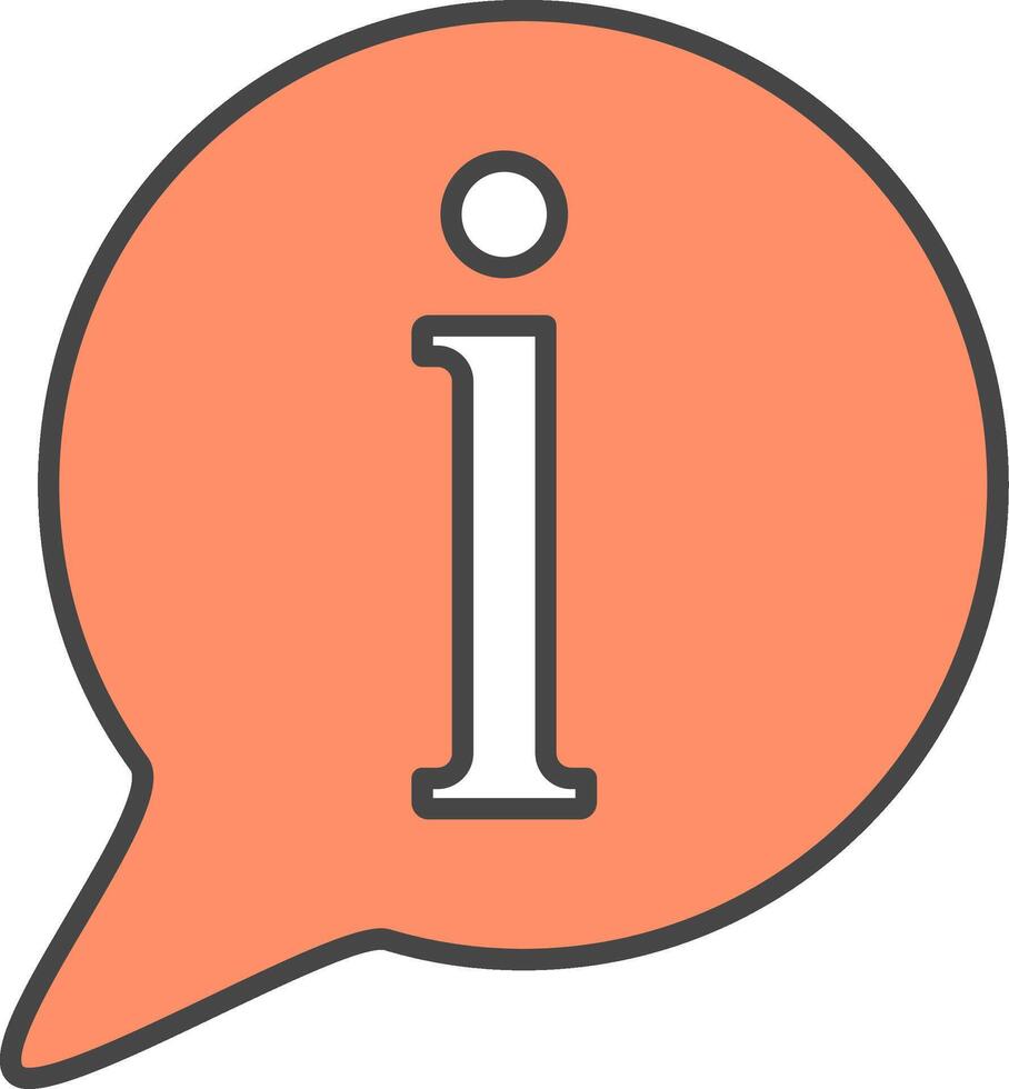 Information Line Filled Light Icon vector