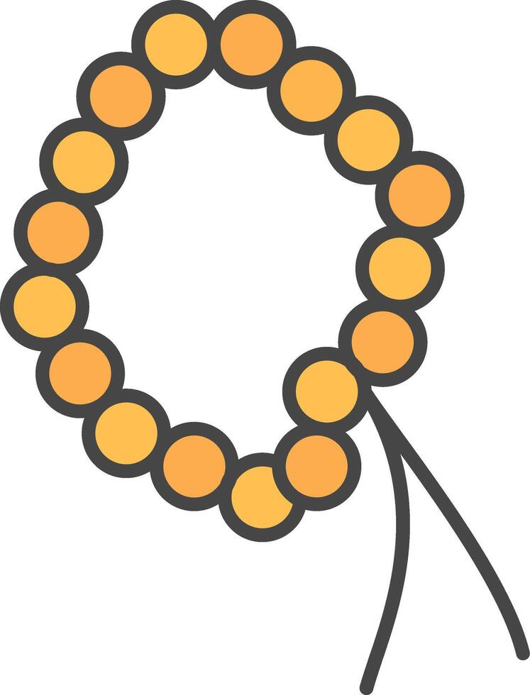 Rosary Line Filled Light Icon vector
