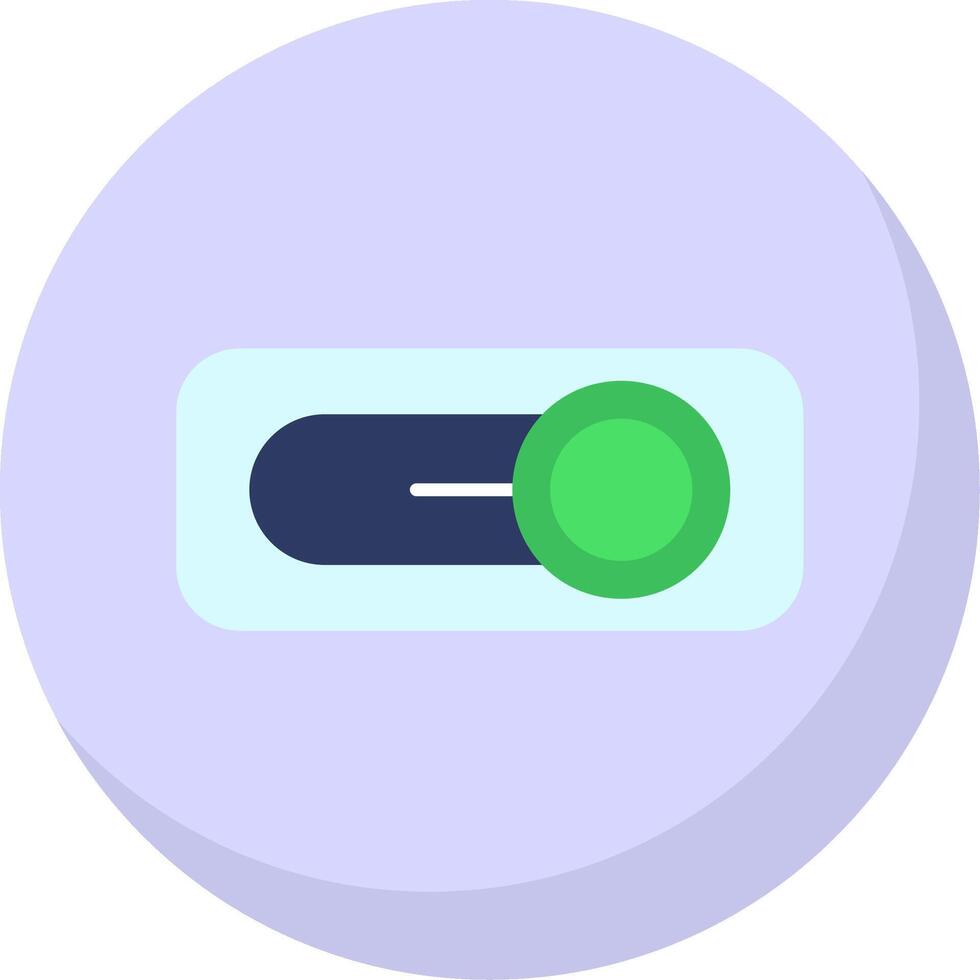 Switch Glyph Flat Bubble Icon vector