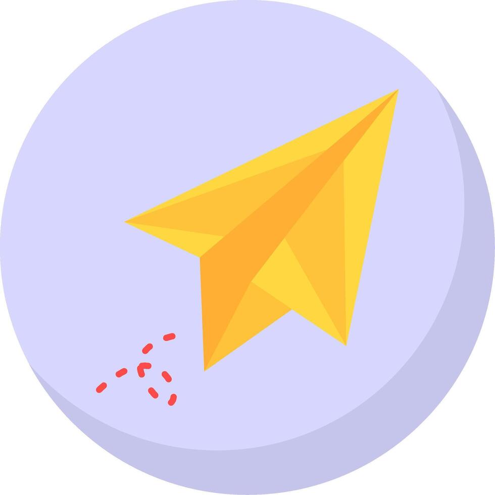 Paper plane Glyph Flat Bubble Icon vector