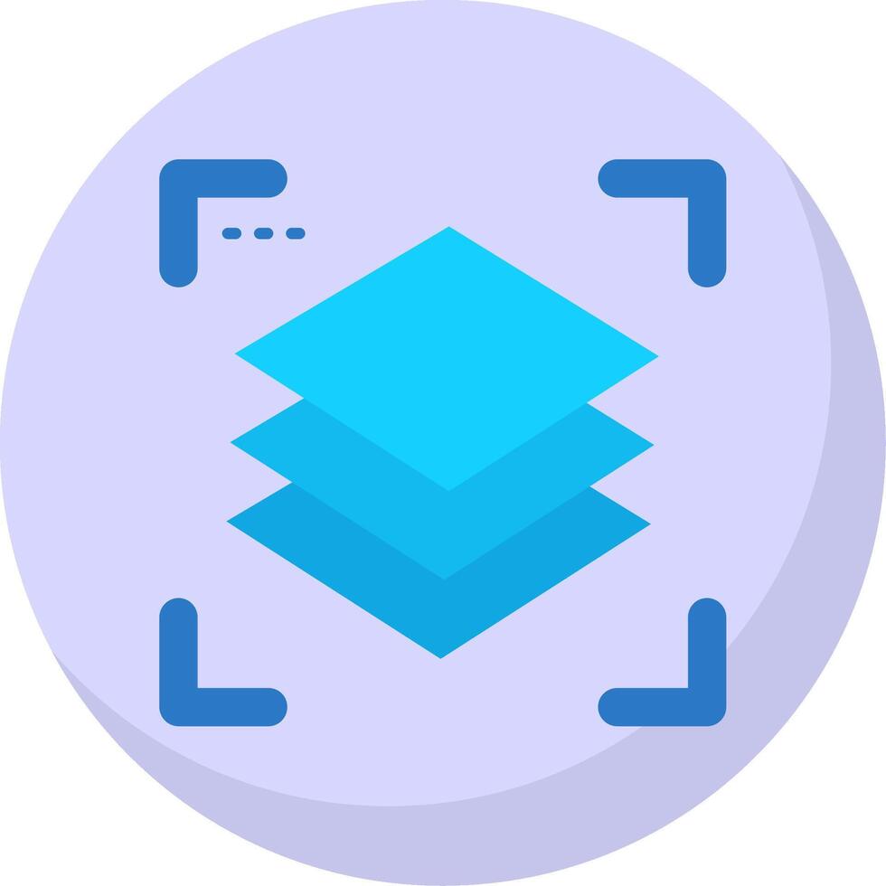 Layers Glyph Flat Bubble Icon vector