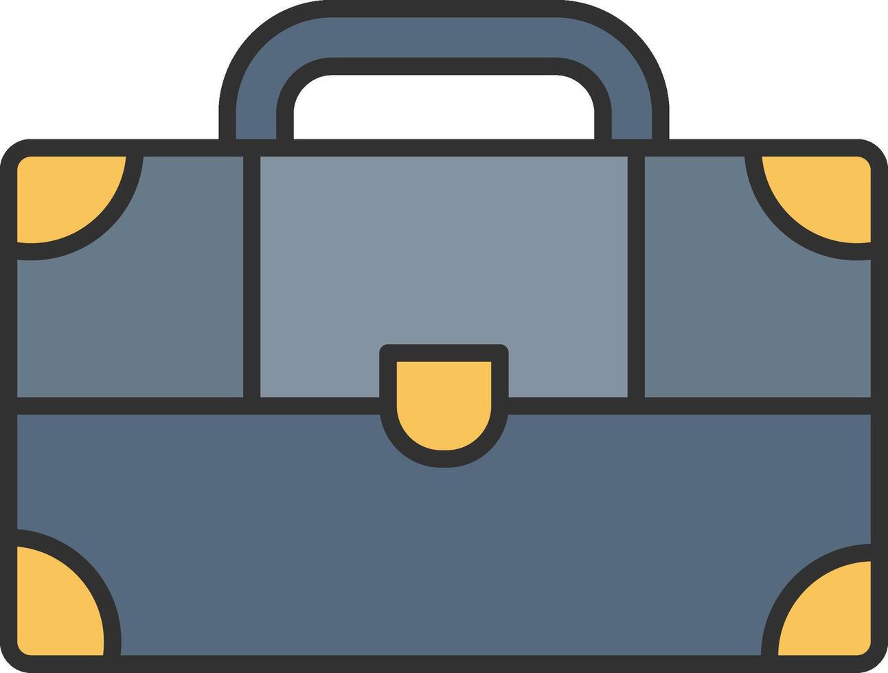 Suitcase Line Filled Light Icon vector