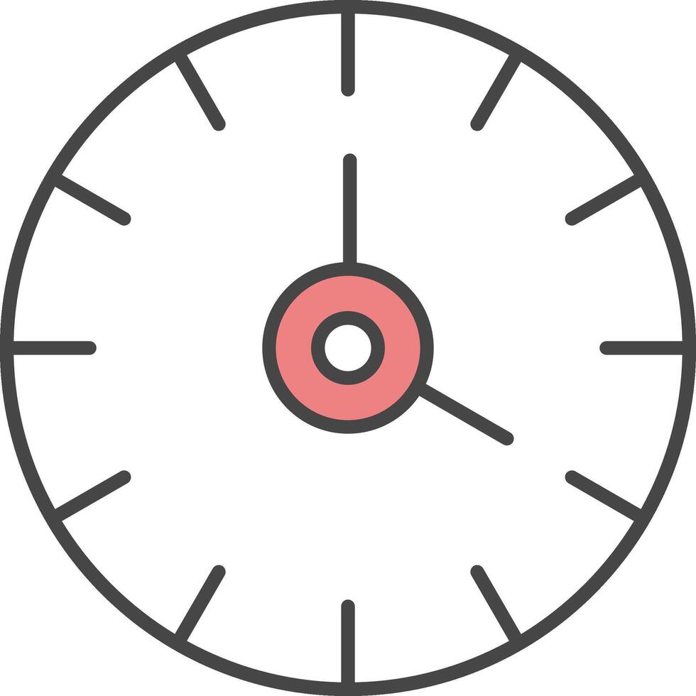 Clock Line Filled Light Icon vector