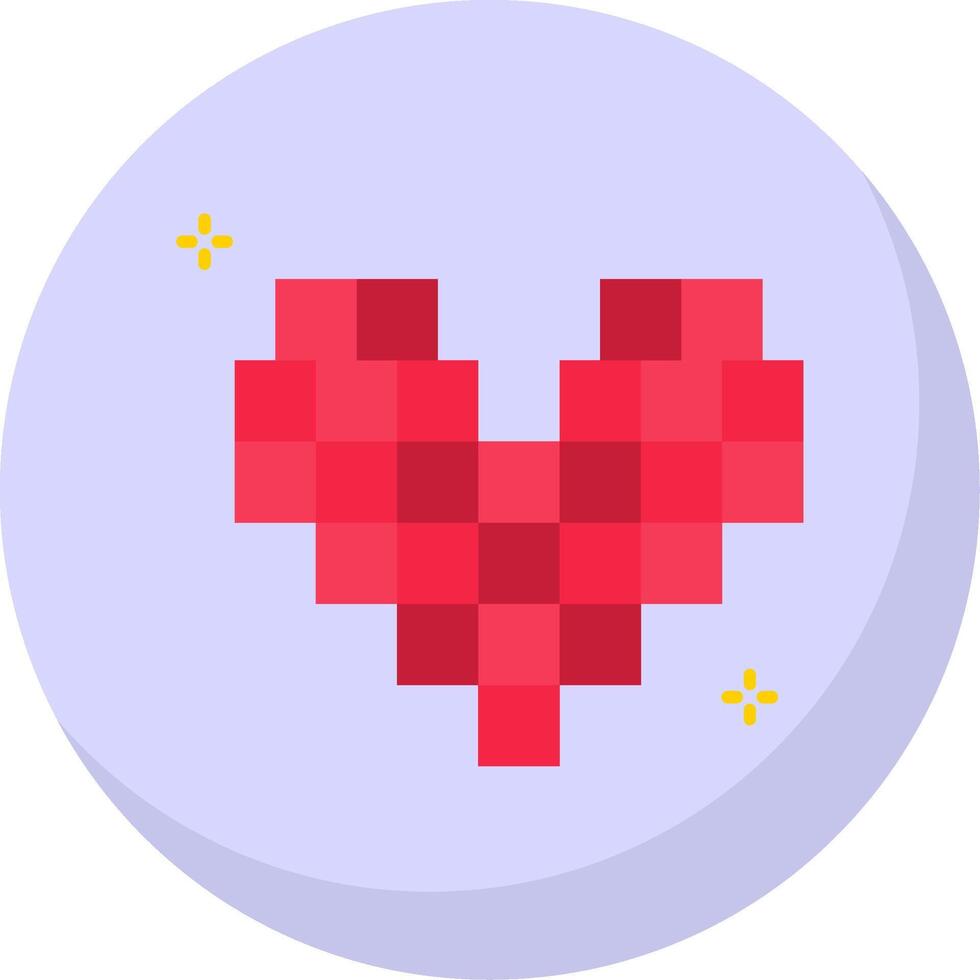 Pixels Glyph Flat Bubble Icon vector