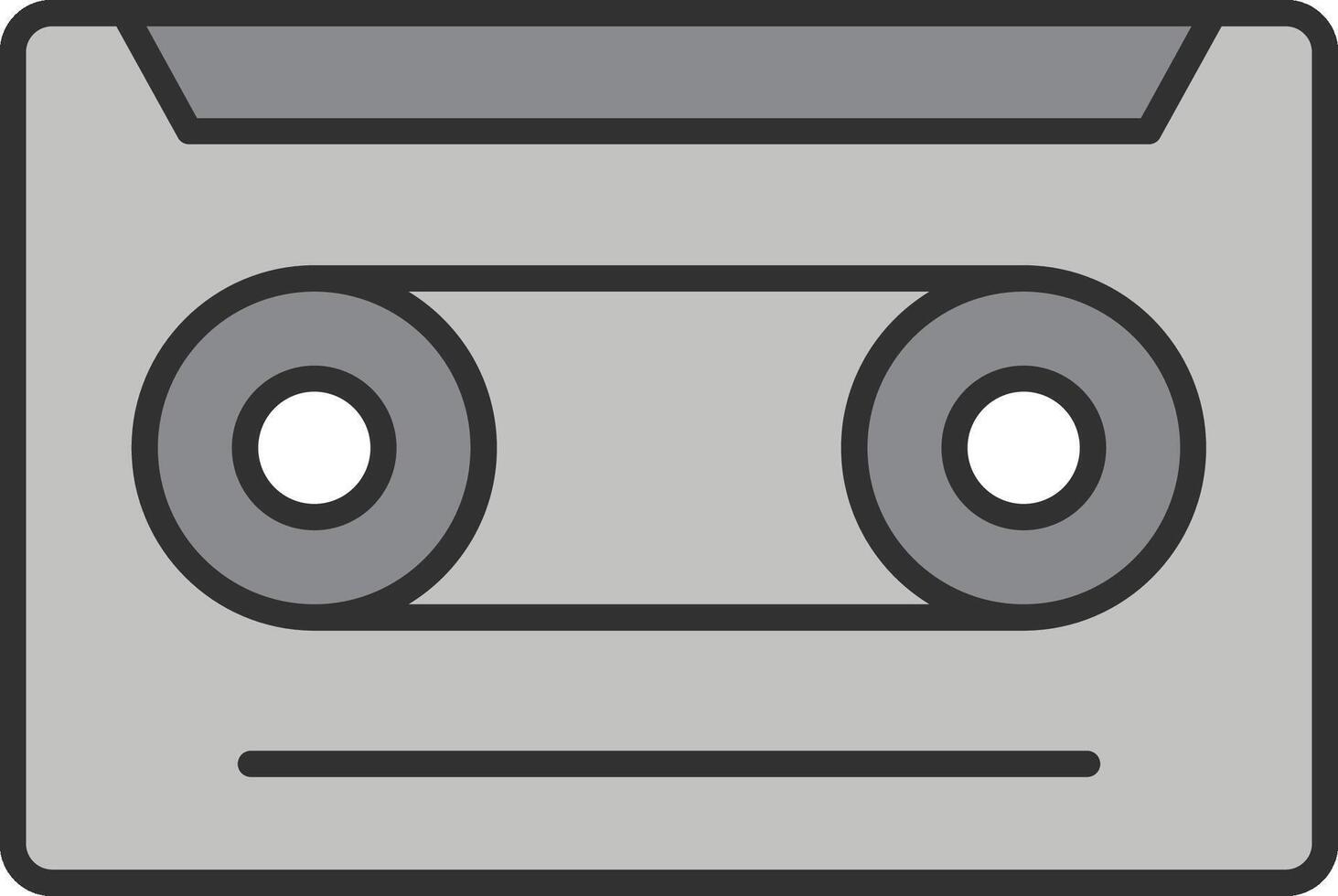Cassette Line Filled Light Icon vector