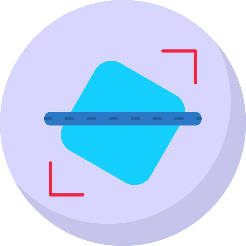 Straighten Glyph Flat Bubble Icon vector