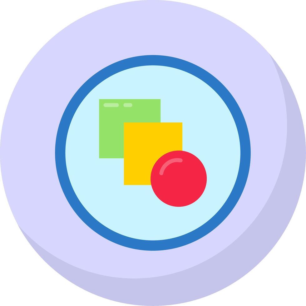 Blend Glyph Flat Bubble Icon vector