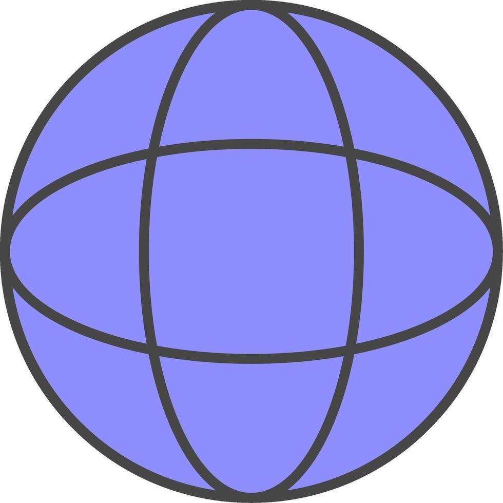 Globe Line Filled Light Icon vector