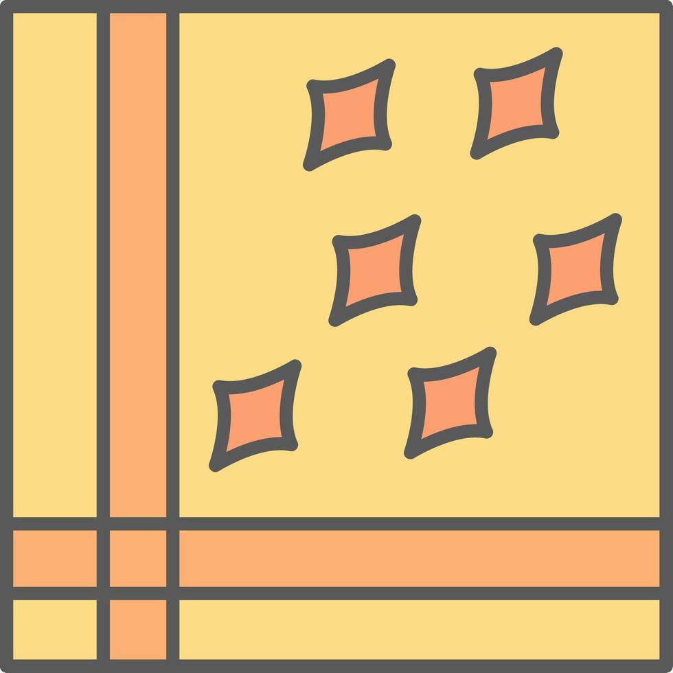 Handkerchief Line Filled Light Icon vector