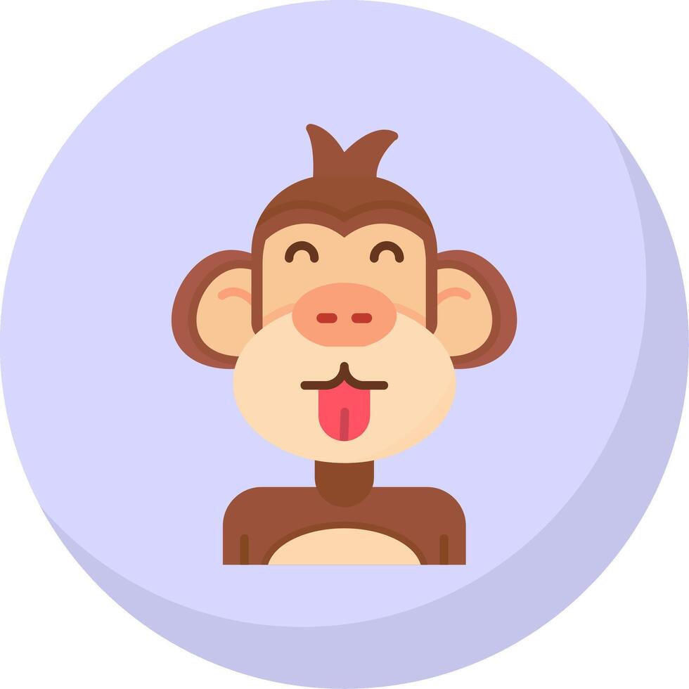Cute Glyph Flat Bubble Icon vector