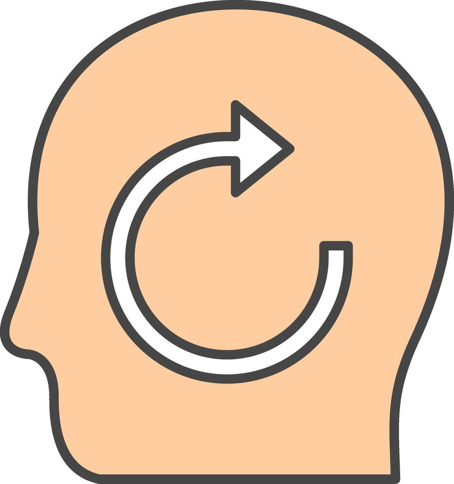 Refresh Line Filled Light Icon vector
