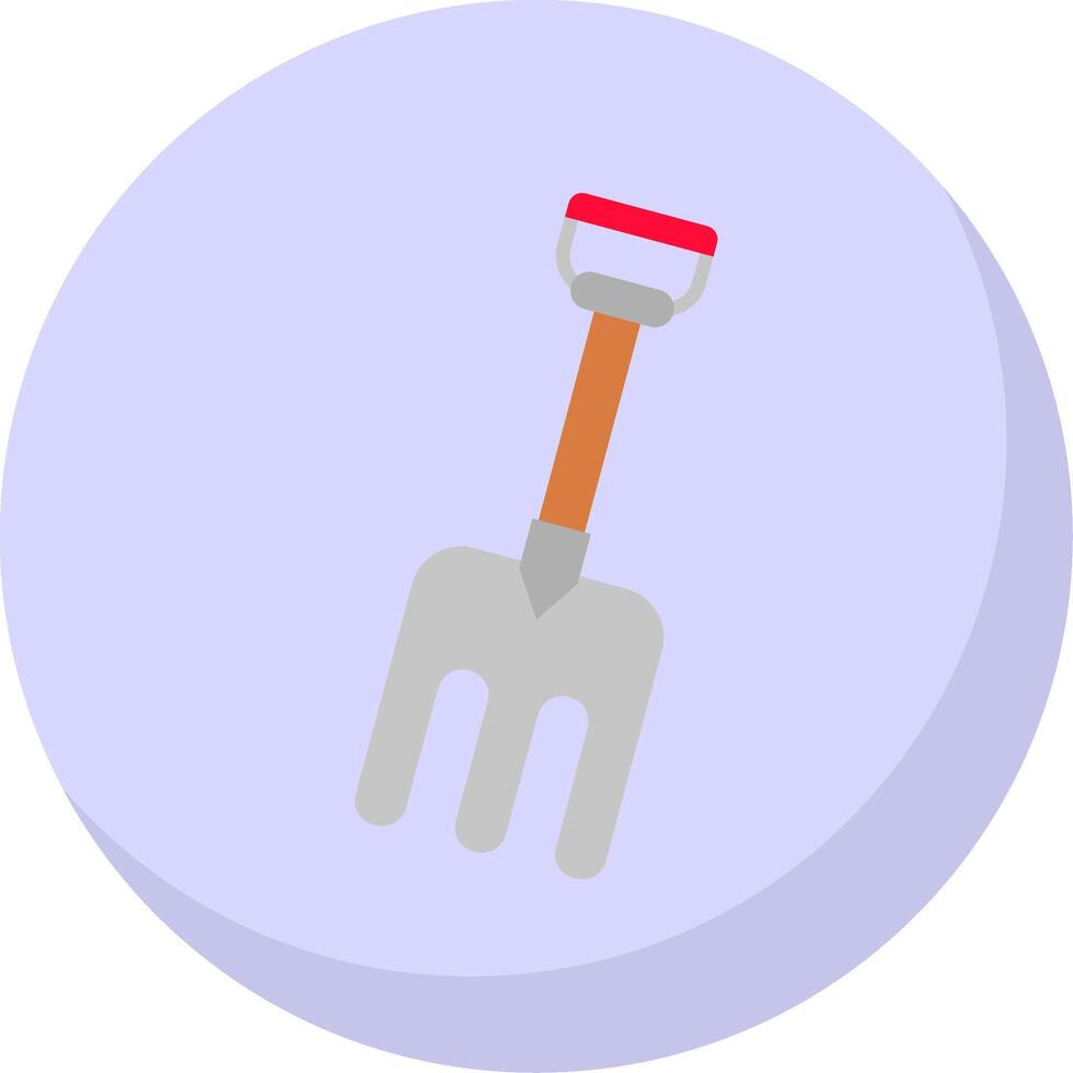 Fork Glyph Flat Bubble Icon vector