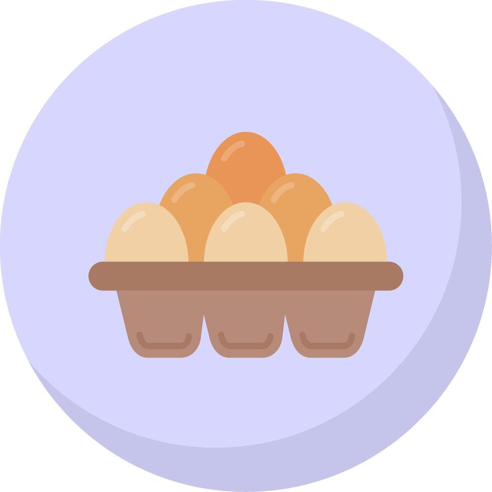 huevos glifo plano burbuja icono vector