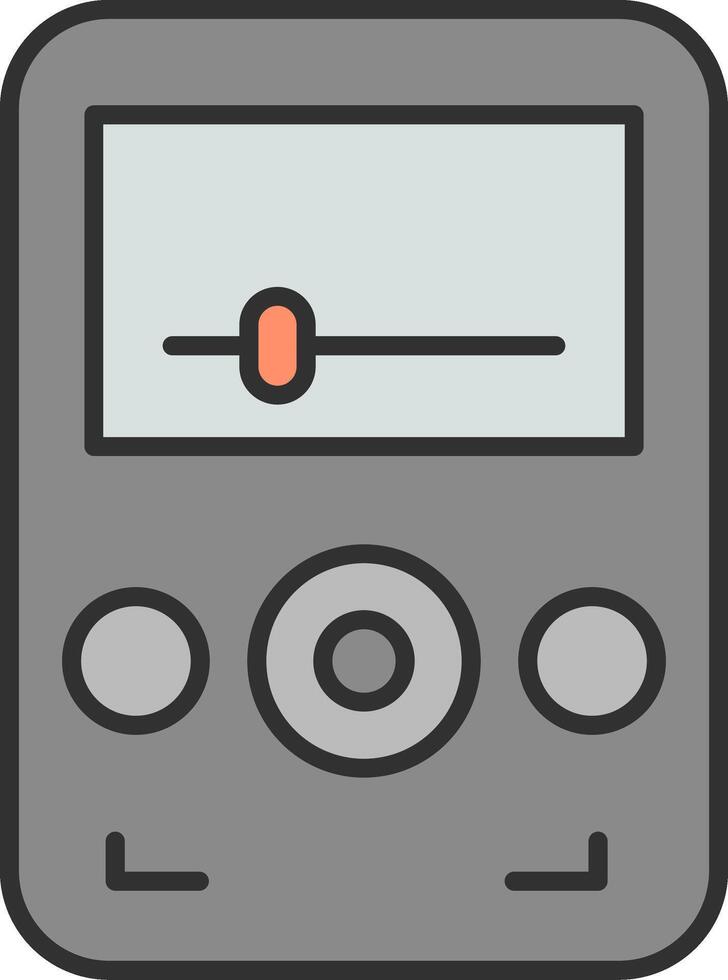 Audio Player Line Filled Light Icon vector