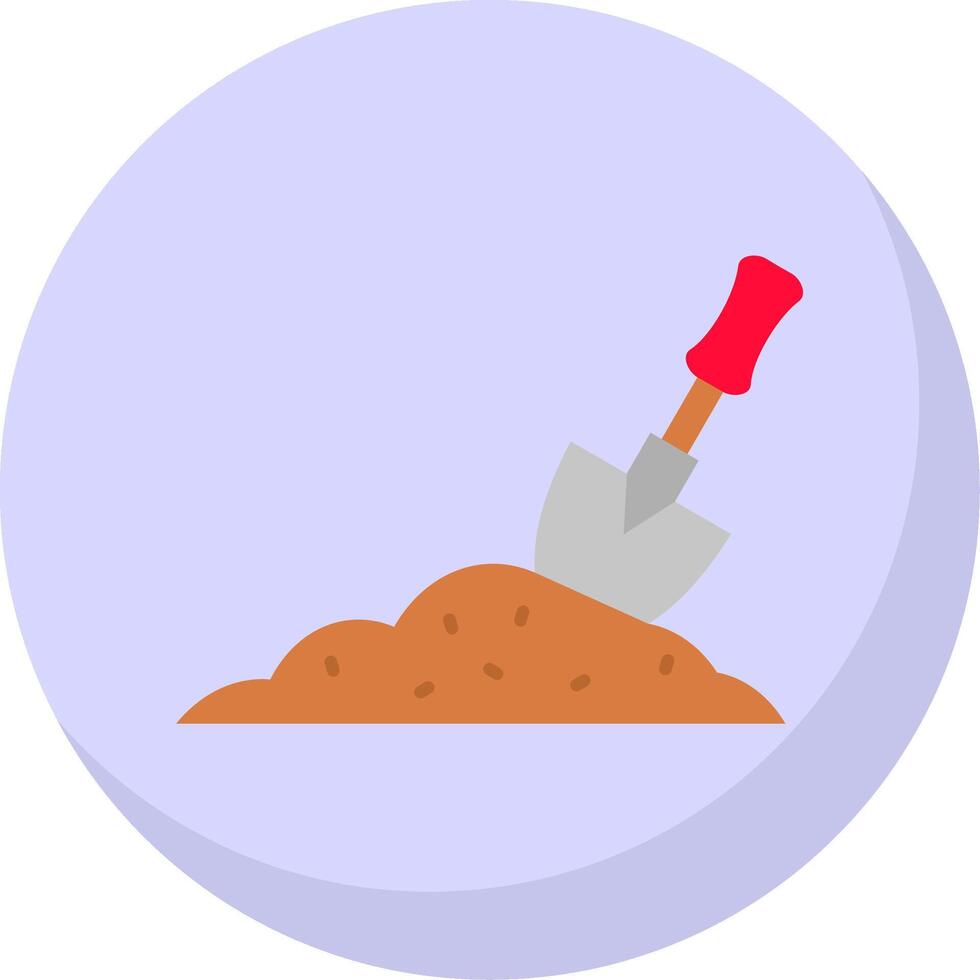 Trowel Glyph Flat Bubble Icon vector