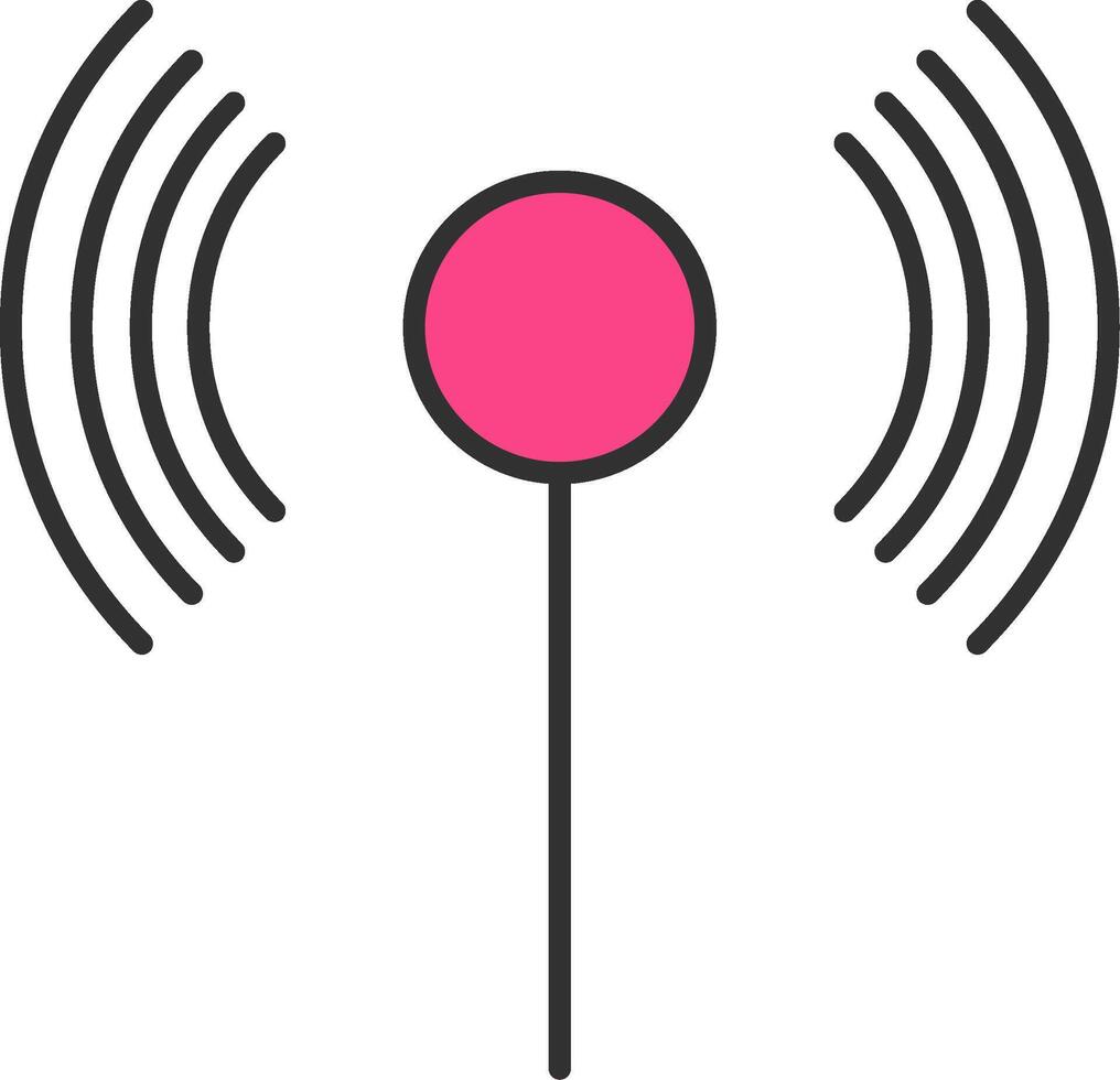 Wifi Line Filled Light Icon vector