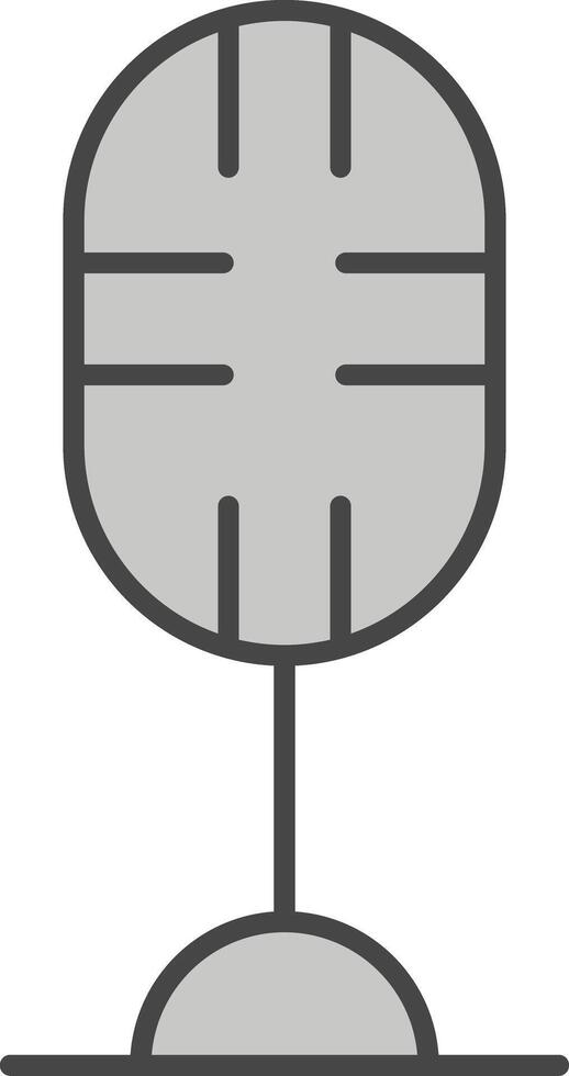 Microphone Line Filled Light Icon vector