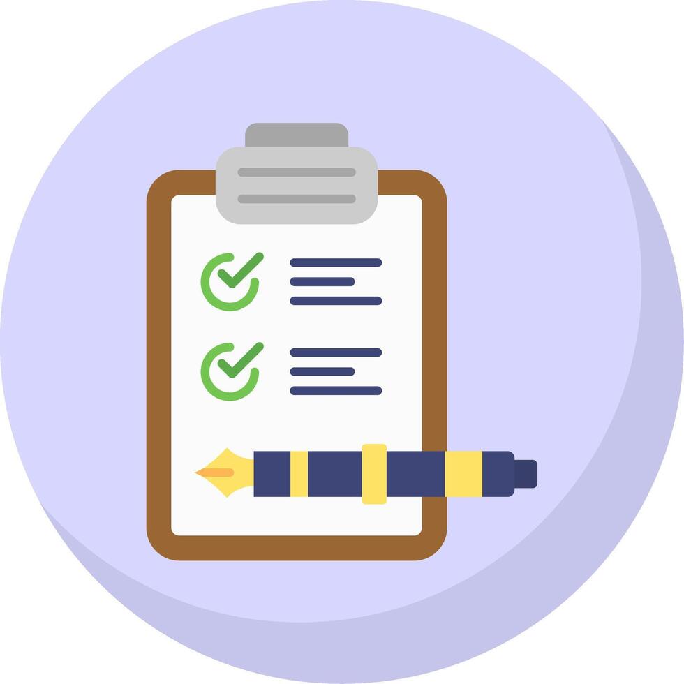 Check list Glyph Flat Bubble Icon vector