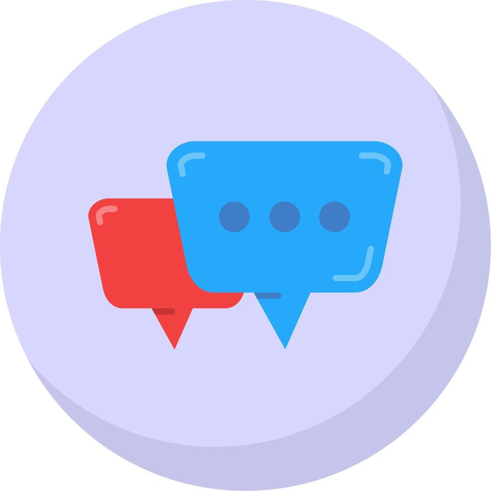 Chat bubbles Glyph Flat Bubble Icon vector