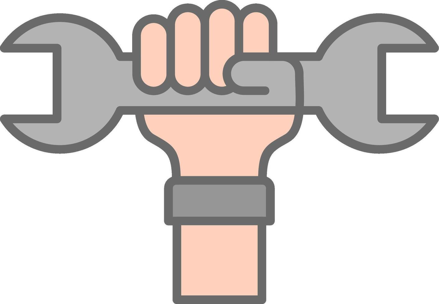 Labour Day Line Filled Light Icon vector