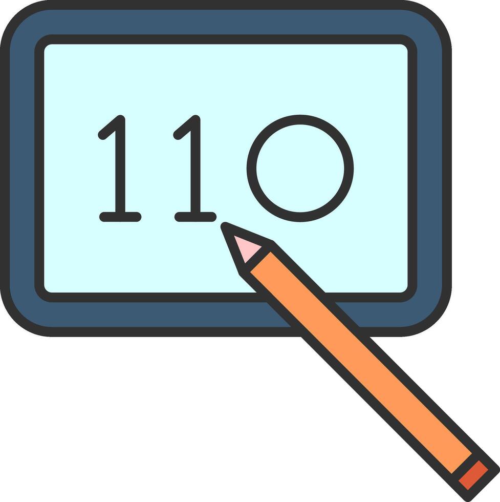 Digital Art Line Filled Light Icon vector
