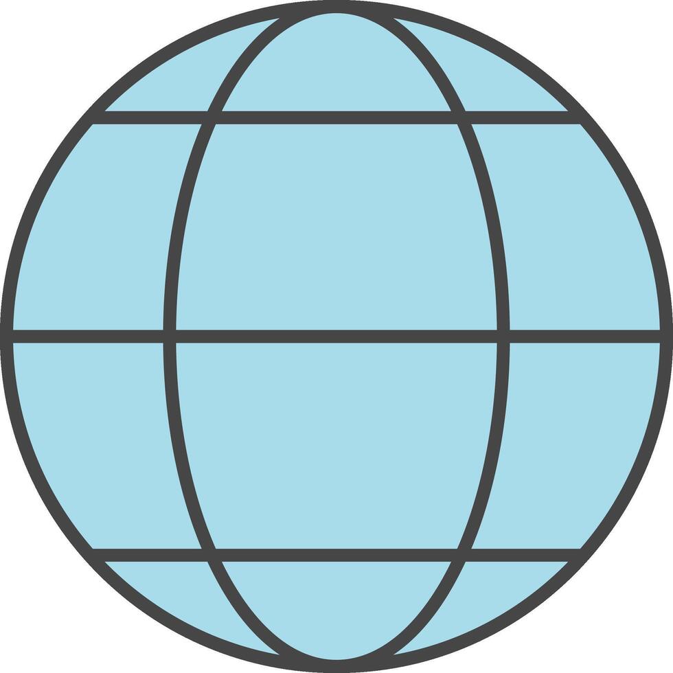 World Line Filled Light Icon vector