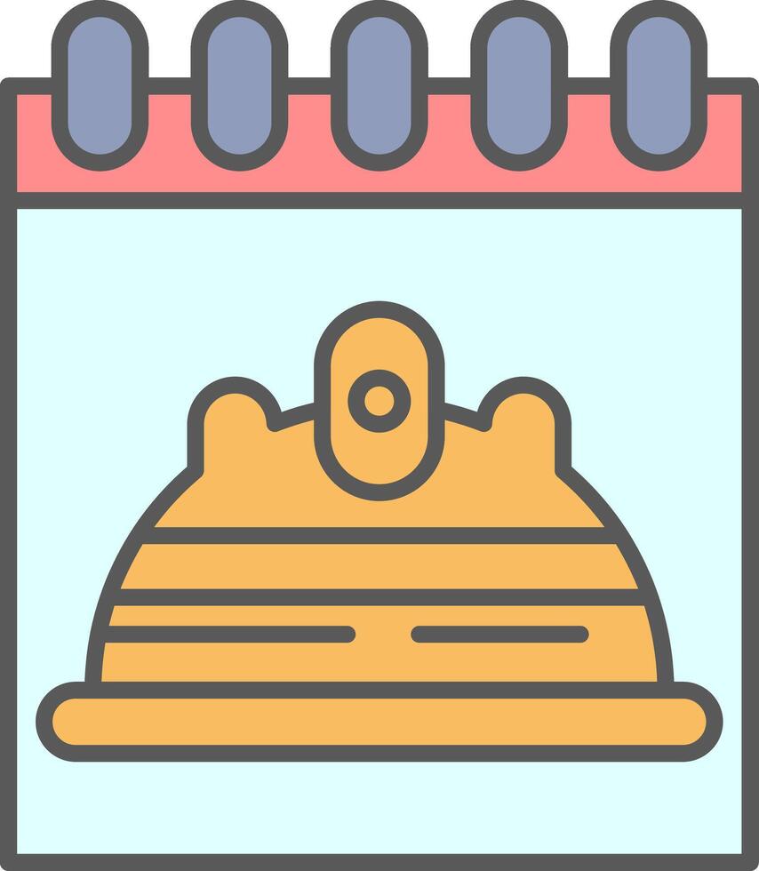 Labour Day Line Filled Light Icon vector