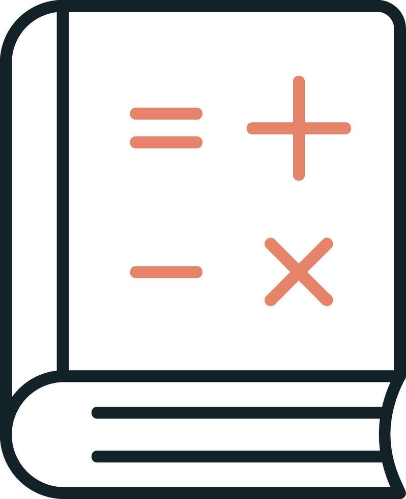 icono de vector de libro de matemáticas