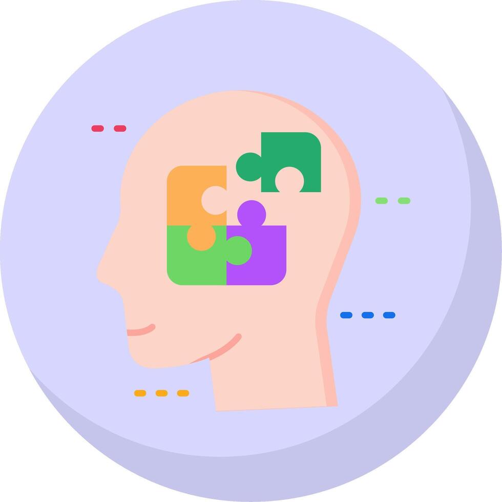 Confused Glyph Flat Bubble Icon vector