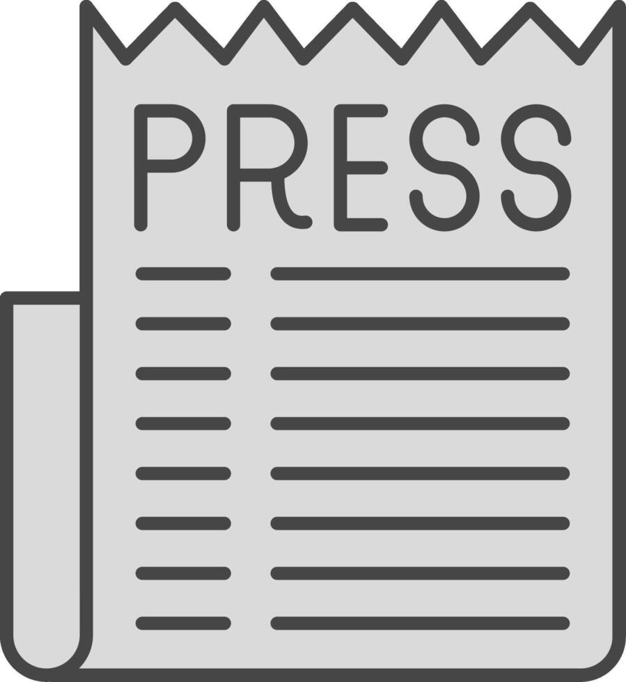 Press Release Line Filled Light Icon vector